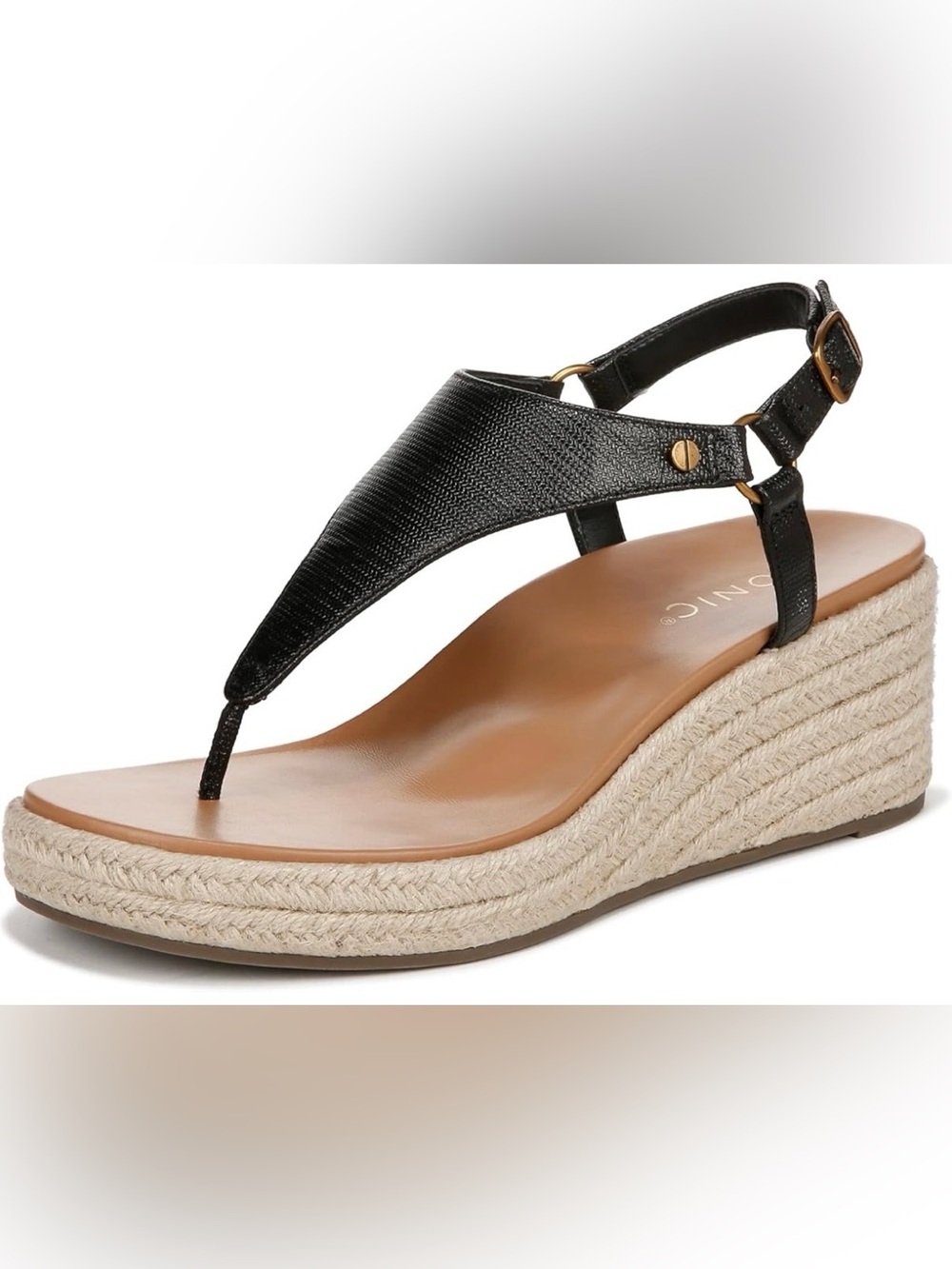 Vionic Solano Kirra Wedge Thong Sandals Sz 8.5 NWOT